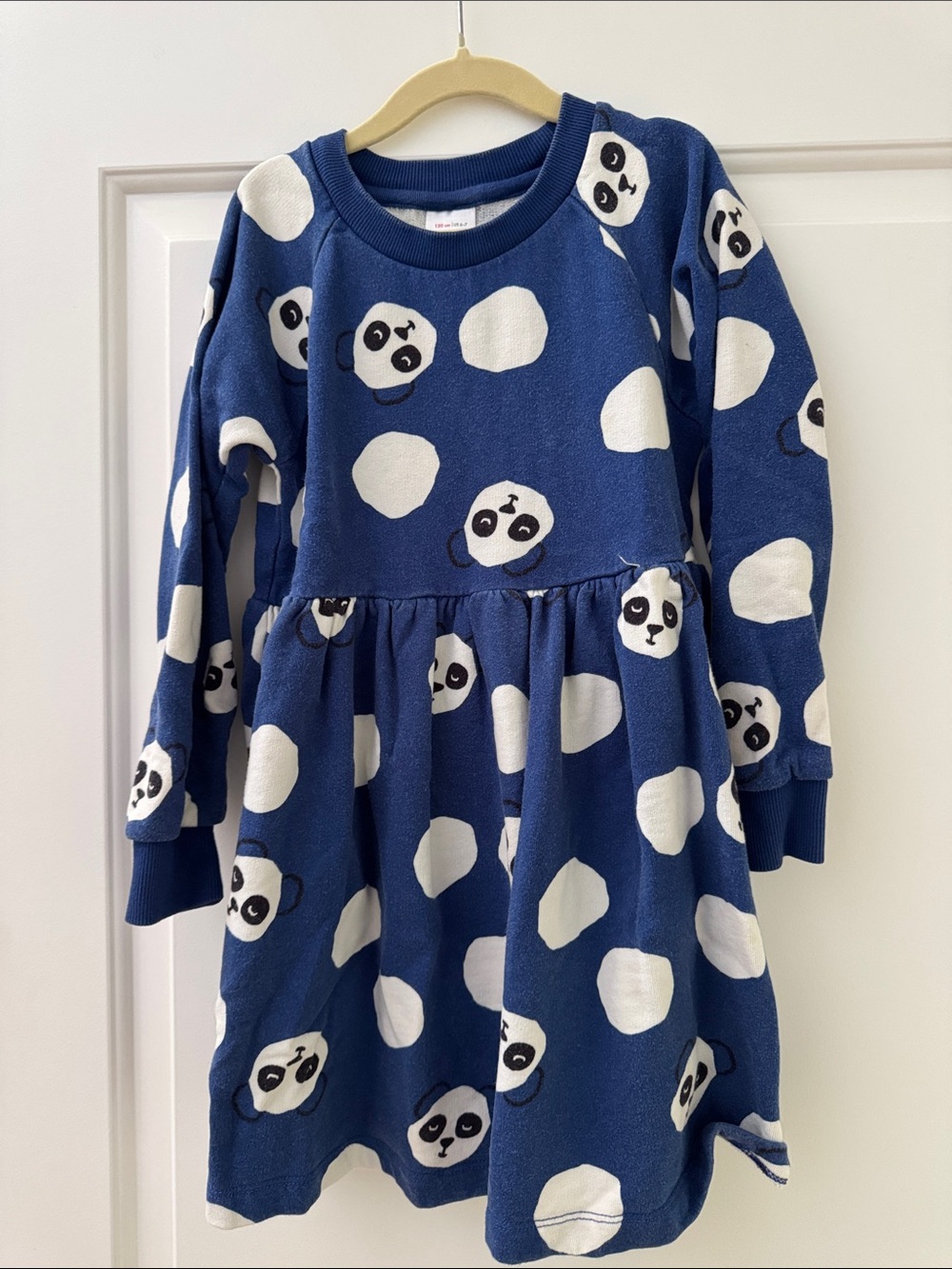 Hanna Andersson Blue Panda Sweatshirt Dress